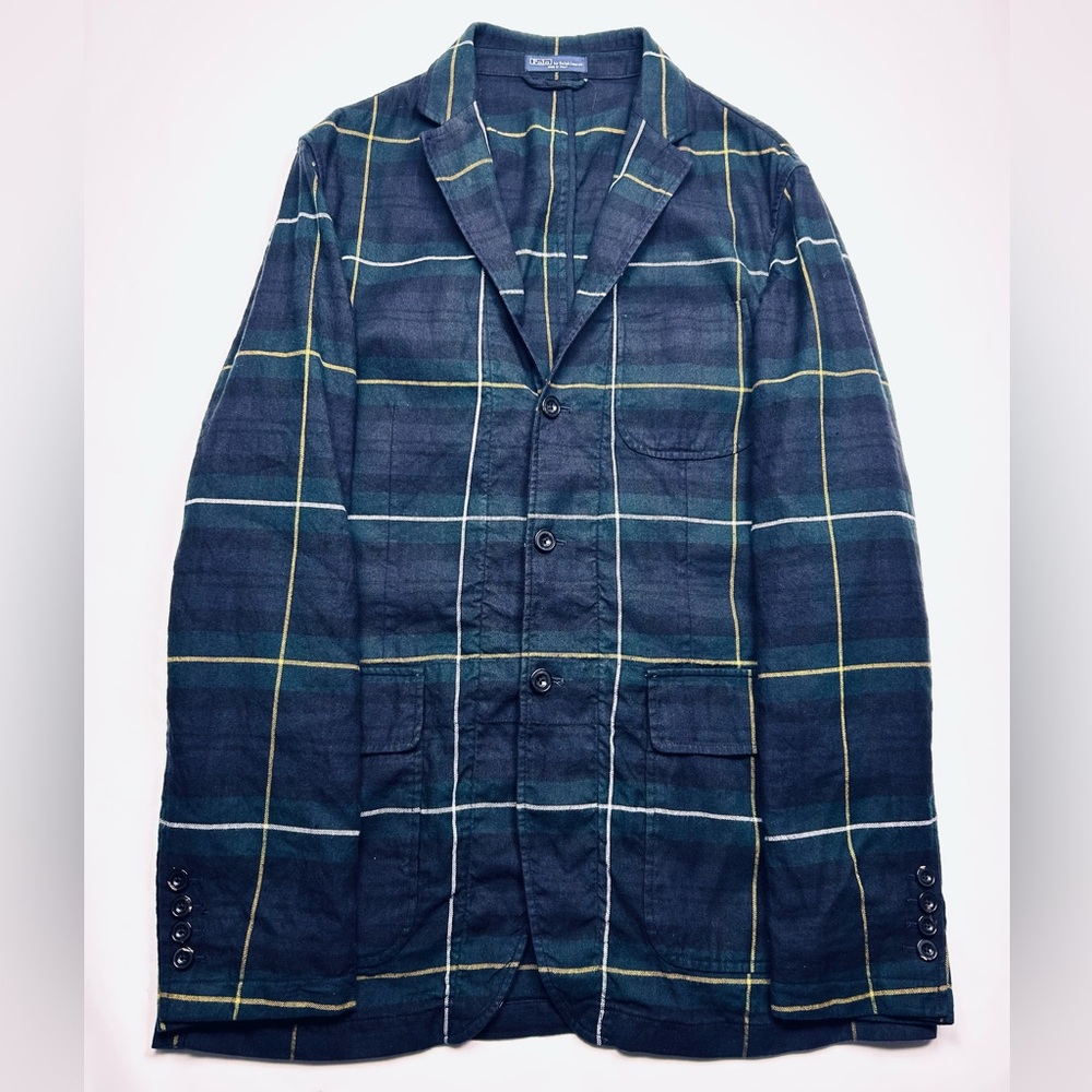 NWT Polo Ralph Lauren Black Watch Tartan Plaid Linen Blend Sport Coat 44R
